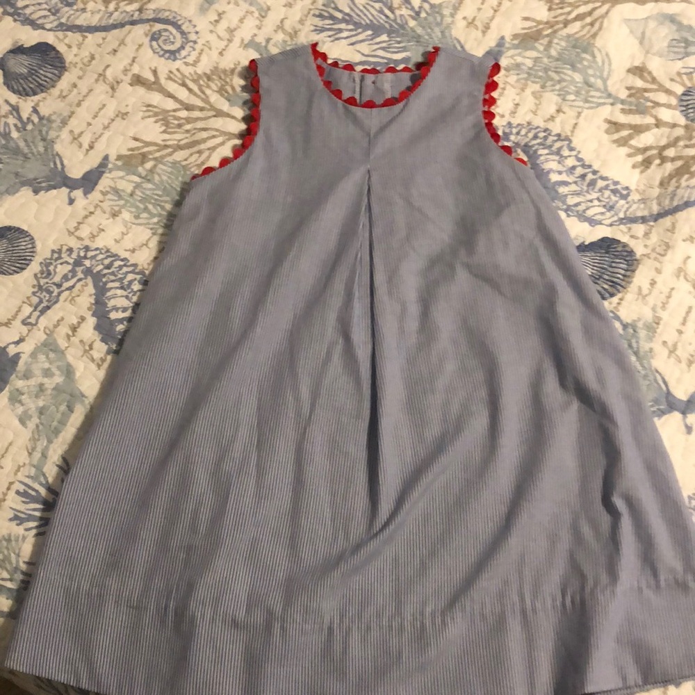 Blue striped dress